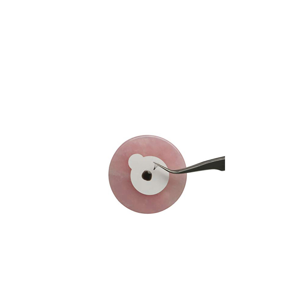 Beaupretty Pink 2Pcs Grafted Eyelash Jade Stones Eyelash Extension Glue Pallet Holder Round Pallet Pad (Pink)