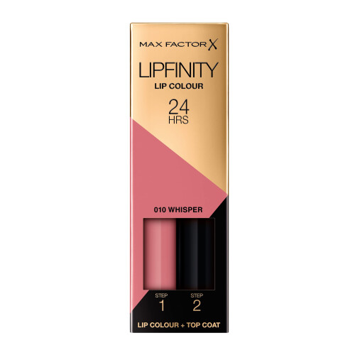 Max Factor Max Factor Lipfinity 2-step Long-Lasting Lipstick, 24 Hour Effect with Luscious Shine Touch, 010 whisper, 4.2 g