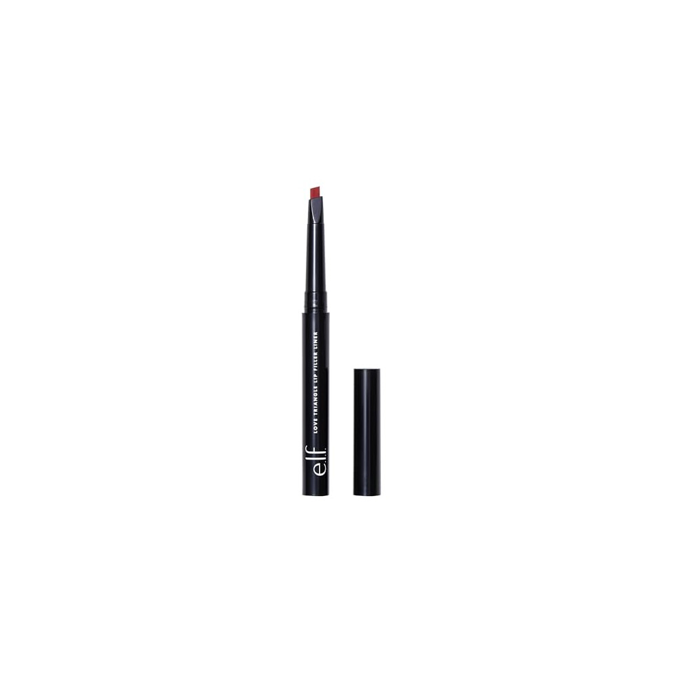 e.l.f. Love Triangle Lip Filler Liner, 2-in-1 Lip Liner Pencil For Sculpting & Filling, Long-Lasting Intense Colour, Red