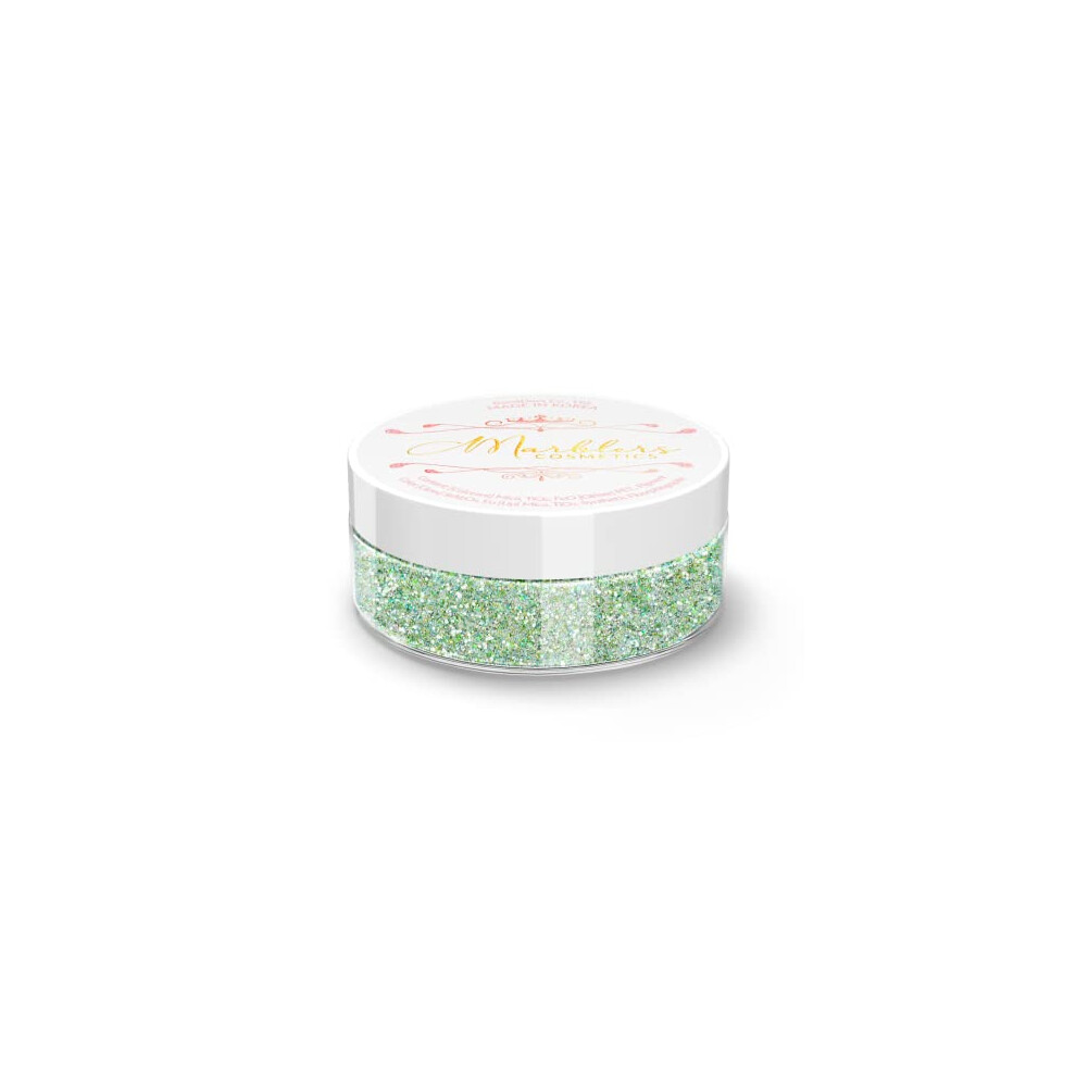 Marblers Cosmetic Grade Fine Holographic Glitter [Unicorn Green] 0.18Oz (5G) | Non-Toxic | Vegan | Cruelty-Free | Eyeshadow, Nail Polish, Nail Art |