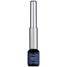 L'Or?al Paris Matte Signature Eyeliner 11 Navy Metal, Dark Blue Eyeliner with Precision Brush for a Precise Eyeliner, Smudge-proof and Waterproof