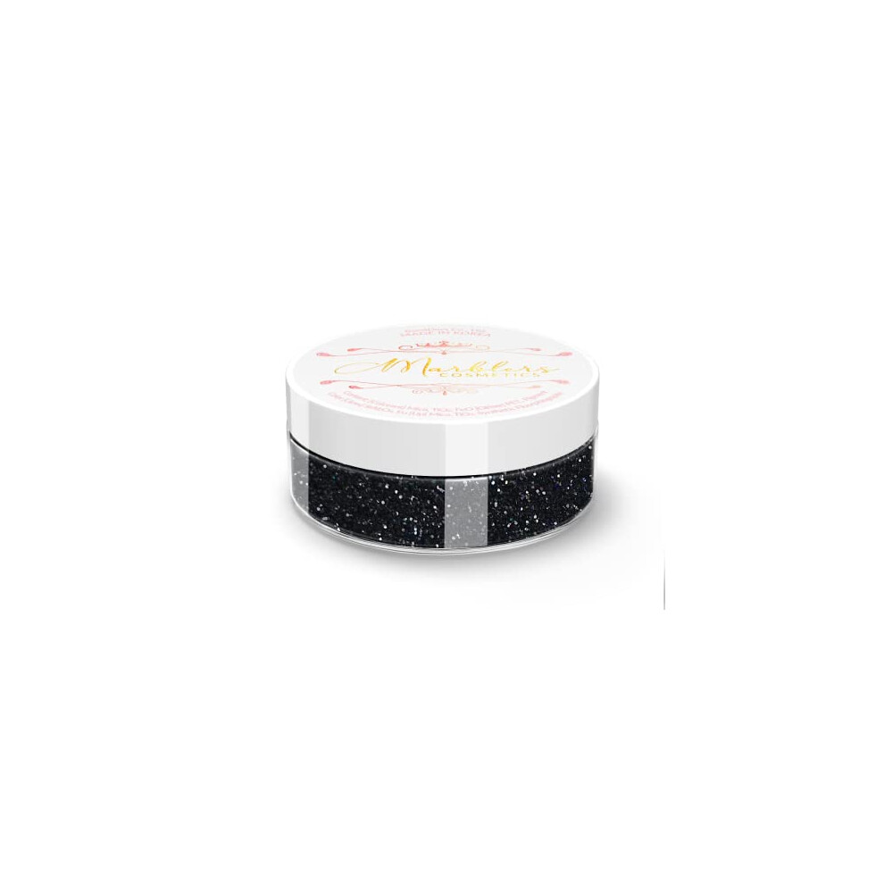 Marblers Cosmetic Grade Fine Twinkle Glitter [Black Knight] 0.18Oz (5G) | Non-Toxic | Vegan | Cruelty-Free | Eyeshadow, Nail Polish, Nail Art |