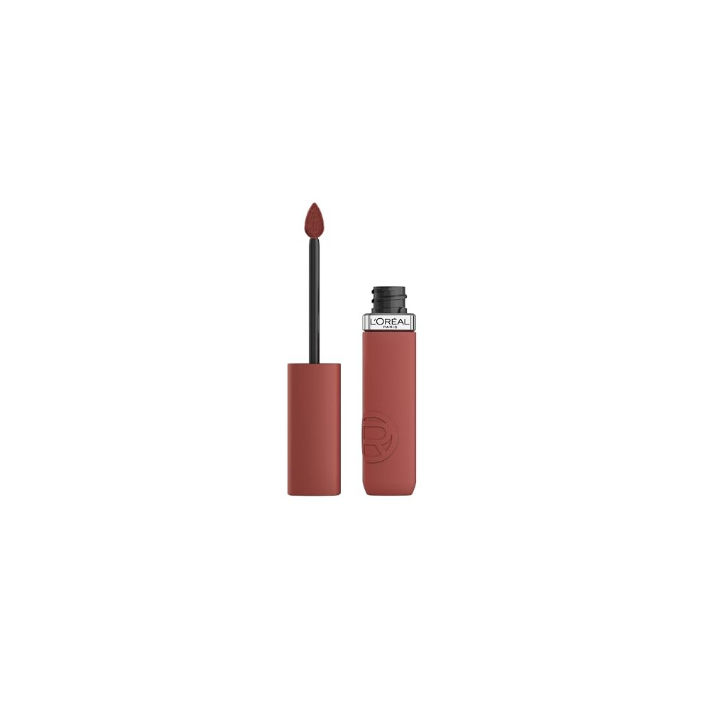 L'Or?al Paris Liquid Lipstick, Intense Colour, Longwear Matte Formula with Hyaluronic Acid, Transfer- and Smudge-Resistant, Infallible Matte