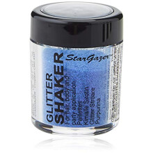 Stargazer UV Glitter Shaker, Purple. Cosmetic glitter powder for use on the eyes, lips, face, body, hair and nails.