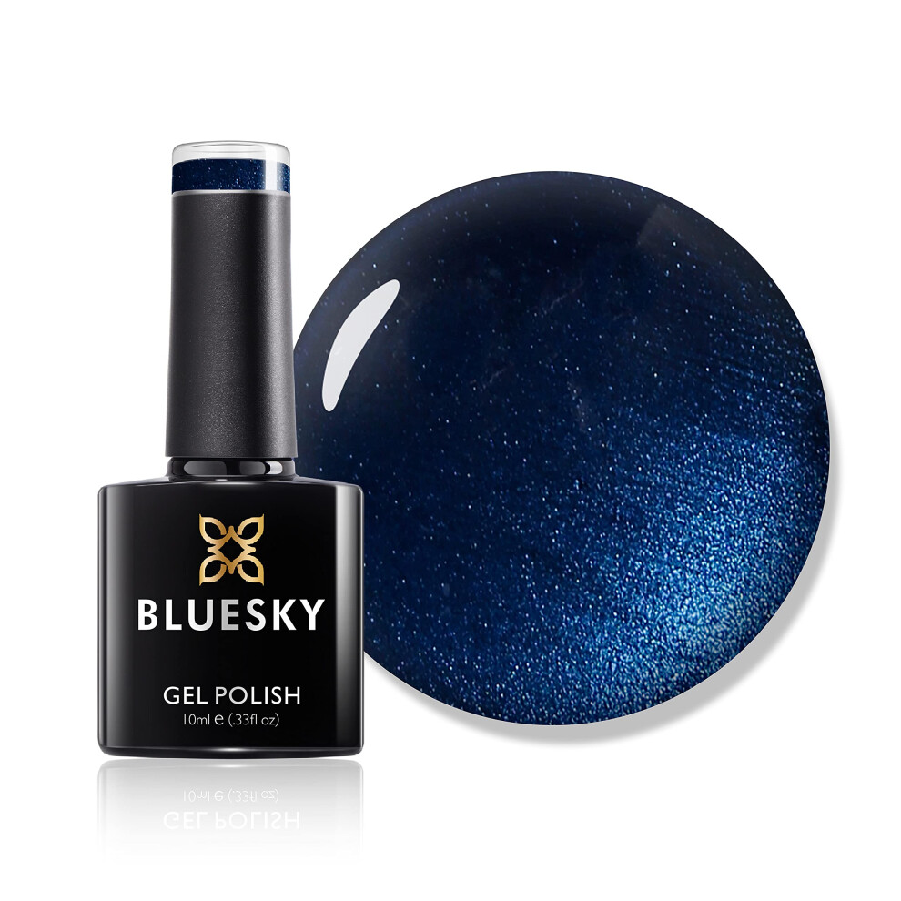 Bluesky Gel Nail Polish, Midnight Swim 80539, Blue, Long Lasting, Chip Resistant, 10 ml (Requires Drying Under UV LED Lamp)