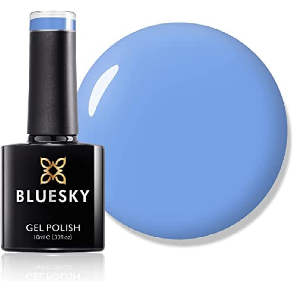 Bluesky Gel Nail Polish, Blue Iris A101, Blue, Light, Sky, Long Lasting, Chip Resistant, 10 ml (Requires Drying Under UV LED Lamp)