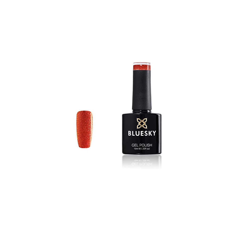 Bluesky Gel Nail Polish, Frosty Sunset Orange Jq01, Long Lasting, Chip Resistant, 10 ml (Requires Curing Under UV LED Lamp)