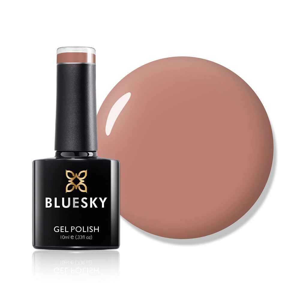 Bluesky Cream,Brown Gel Nail Polish, Cocoa 80514, Brown, Nude, Long Lasting, Chip Resistant, 10 Ml (Requires Drying Under Uv Led Lamp)
