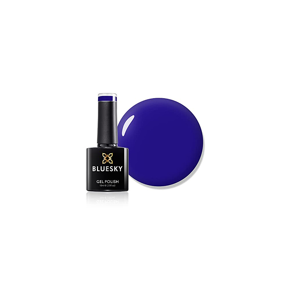 Bluesky Gel Nail Polish, Midnight Neon24, 10 ml Admiral, Blue, Bright, Neon, Long Lasting, Chip Resistant, 10 ml (Requires Drying Under UV LED Lamp)