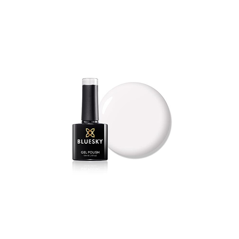 Bluesky Gel Nail Polish, Cream Puff, 80501, White, Long Lasting, Chip Resistant, 10 ml (Requires Drying Under UV LED Lamp)