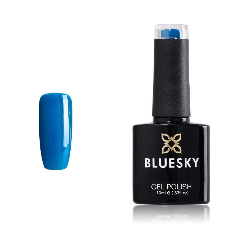 Bluesky Gel Nail Polish, Neon Blue Neon01, Bright, Long Lasting, Chip Resistant, 10 ml (Requires Drying Under UV LED Lamp)