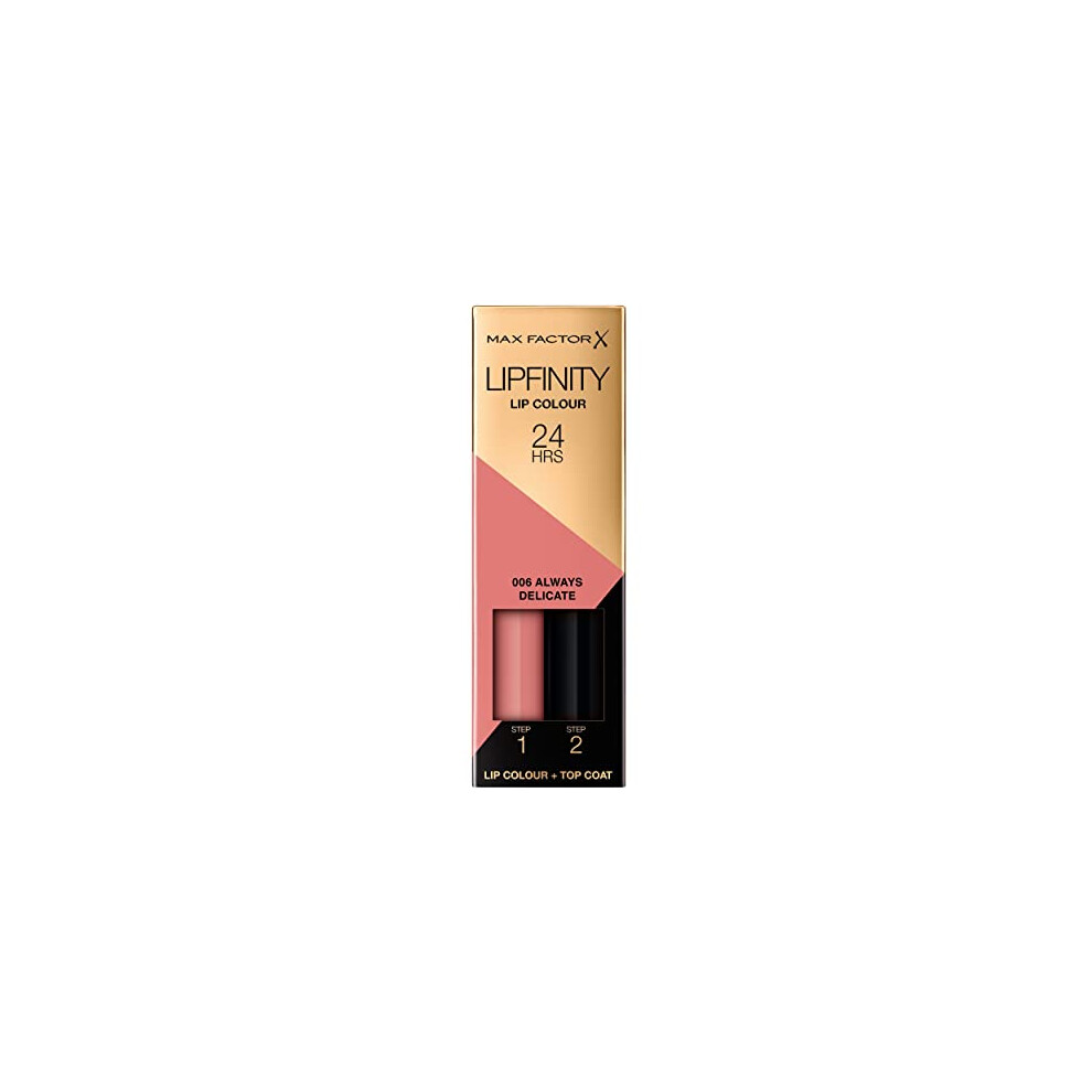 Max Factor Lipfinity Long-Lasting Two Step Lipstick - 6 Always Delicate, 4.2g