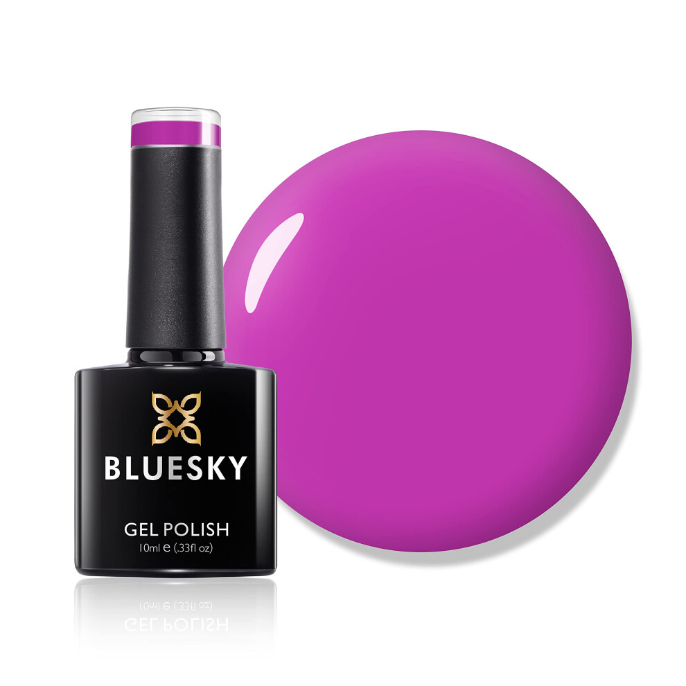 Bluesky Gel Nail Polish, Tropical Magenta Neon15, 10 ml Bright Pink, Long Lasting, Chip Resistant, 10 ml (Requires Drying Under UV LED Lamp)