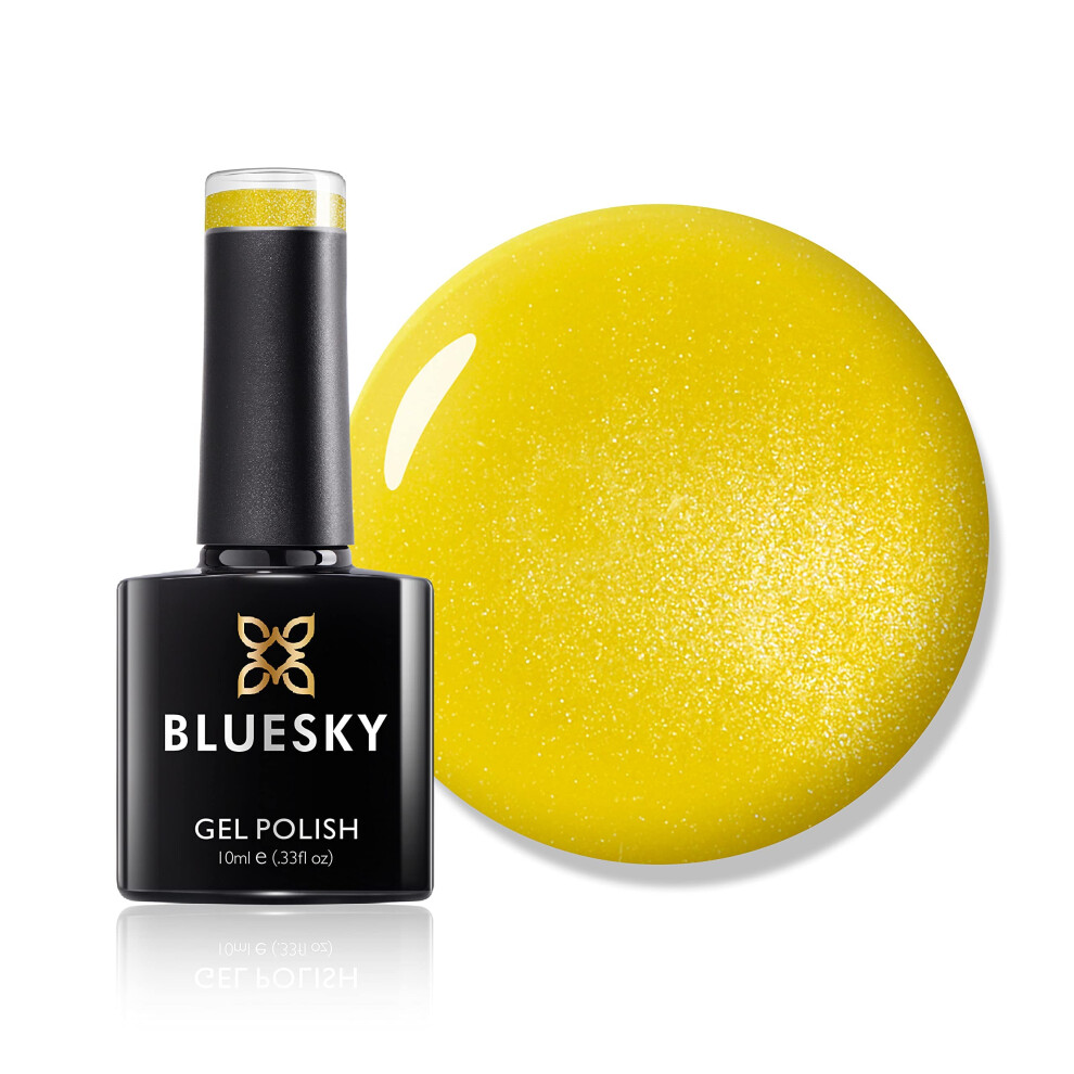 Bluesky Gel Nail Polish, Bicycle Yellow 80576, Bright, Long Lasting, Chip Resistant, 10 ml (Requires Drying Under UV LED Lamp)