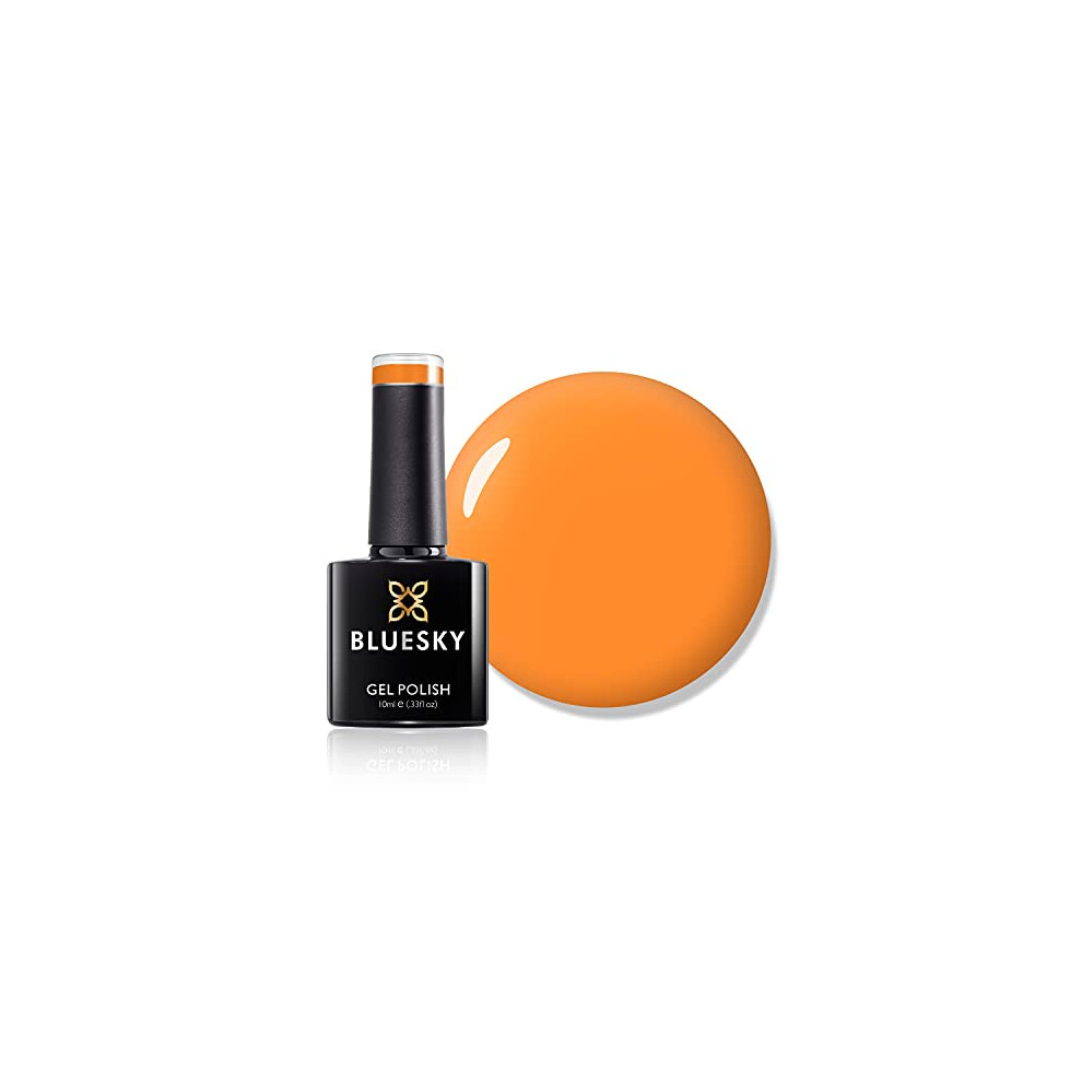 Bluesky Gel Nail Polish, Orange Sorbet Neon04, Carrot, Light, Neon, Orange, Long Lasting, Chip Resistant, 10 ml (Requires Drying Under UV LED Lamp)