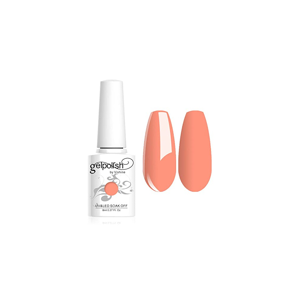 Vishine Orange Brand Nail Varnish Gloss Polish 8Ml Bottle Uv Gel Polish Nail Manicure Lacquer Coral #121