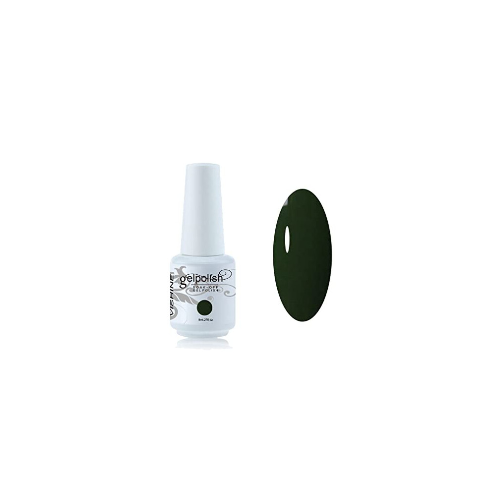 Vishine Green 8Ml Gelpolish Uv Led Soak Off Varnish Color Gel Nail Polish Manicure Salon Army #1436