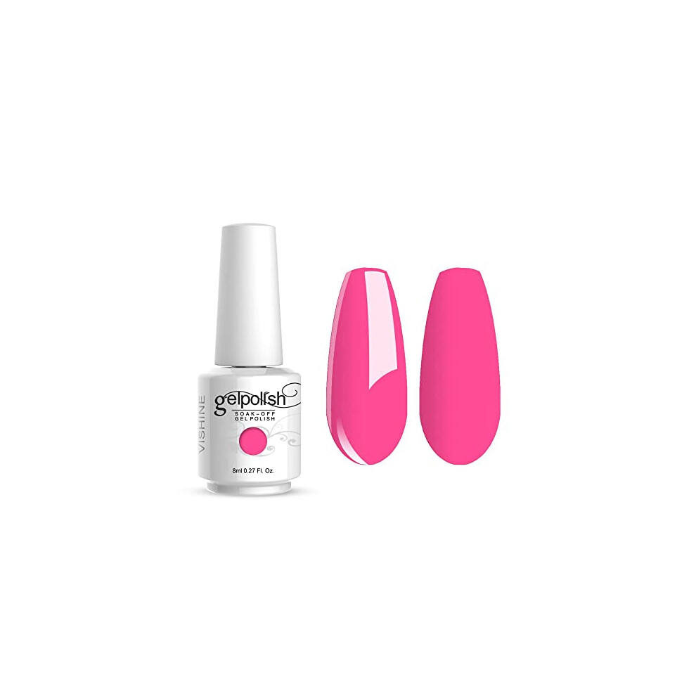 Vishine Pink 8Ml Gelpolish Lacquer Shiny Color Soak Off Uv Led Gel Nail Polish Manicure Hot #1558