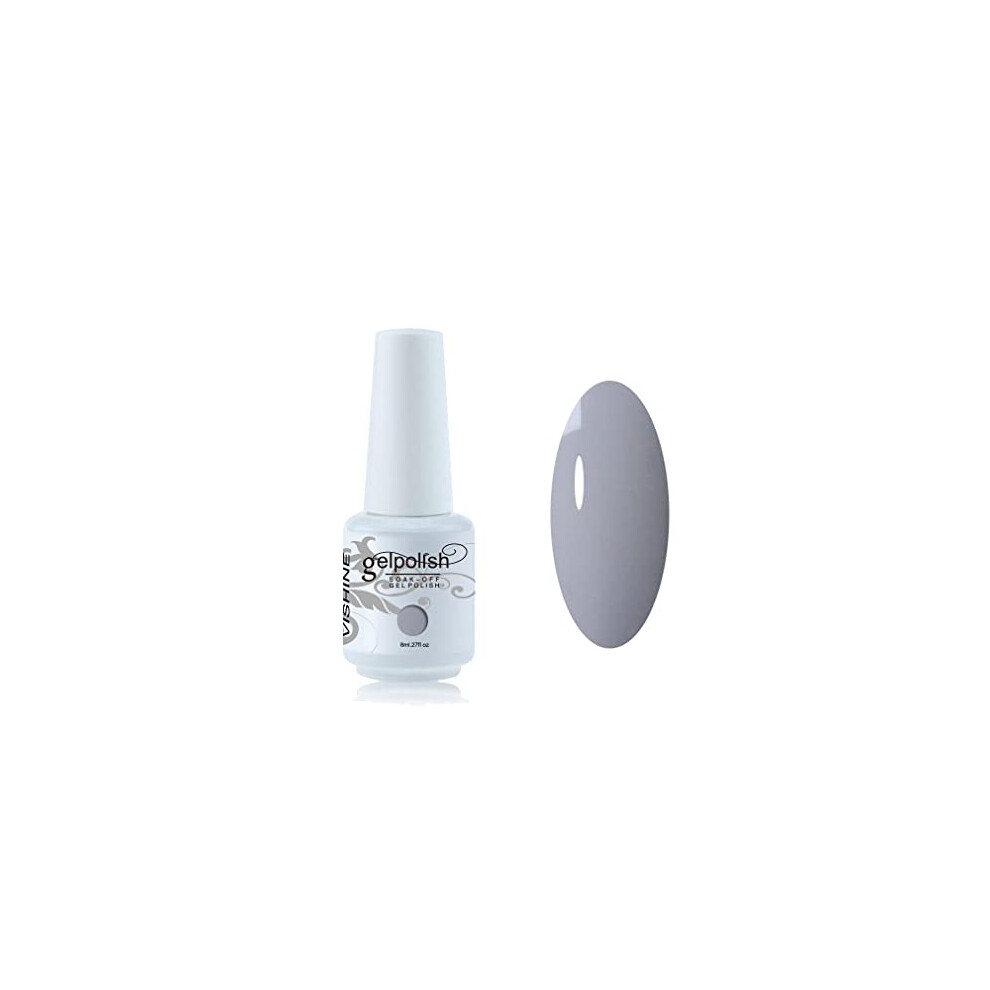 Vishine Grey 8Ml Gelpolish Uv Led Soak Off Varnish Color Gel Nail Polish Manicure Salon #1441