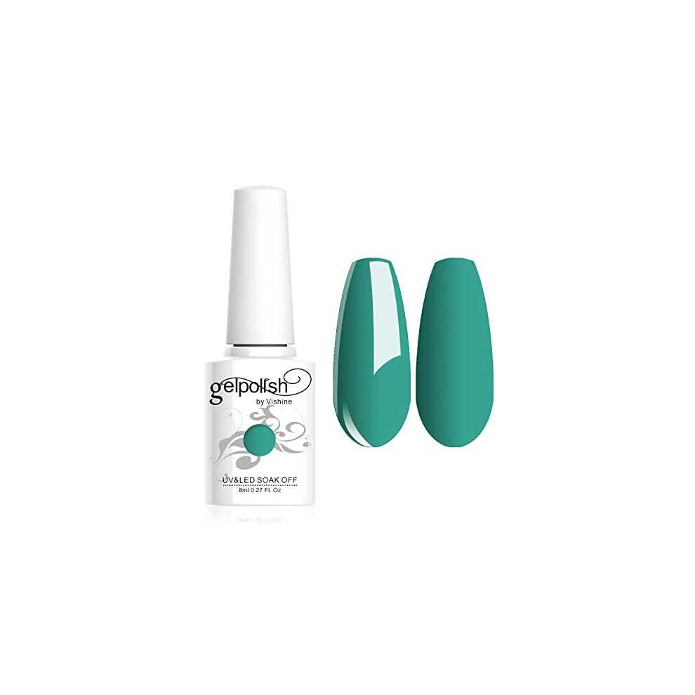 Vishine Green 8Ml Gelpolish Lacquer Color Soak Off Uv Led Gel Nail Polish Manicure Mint #1467