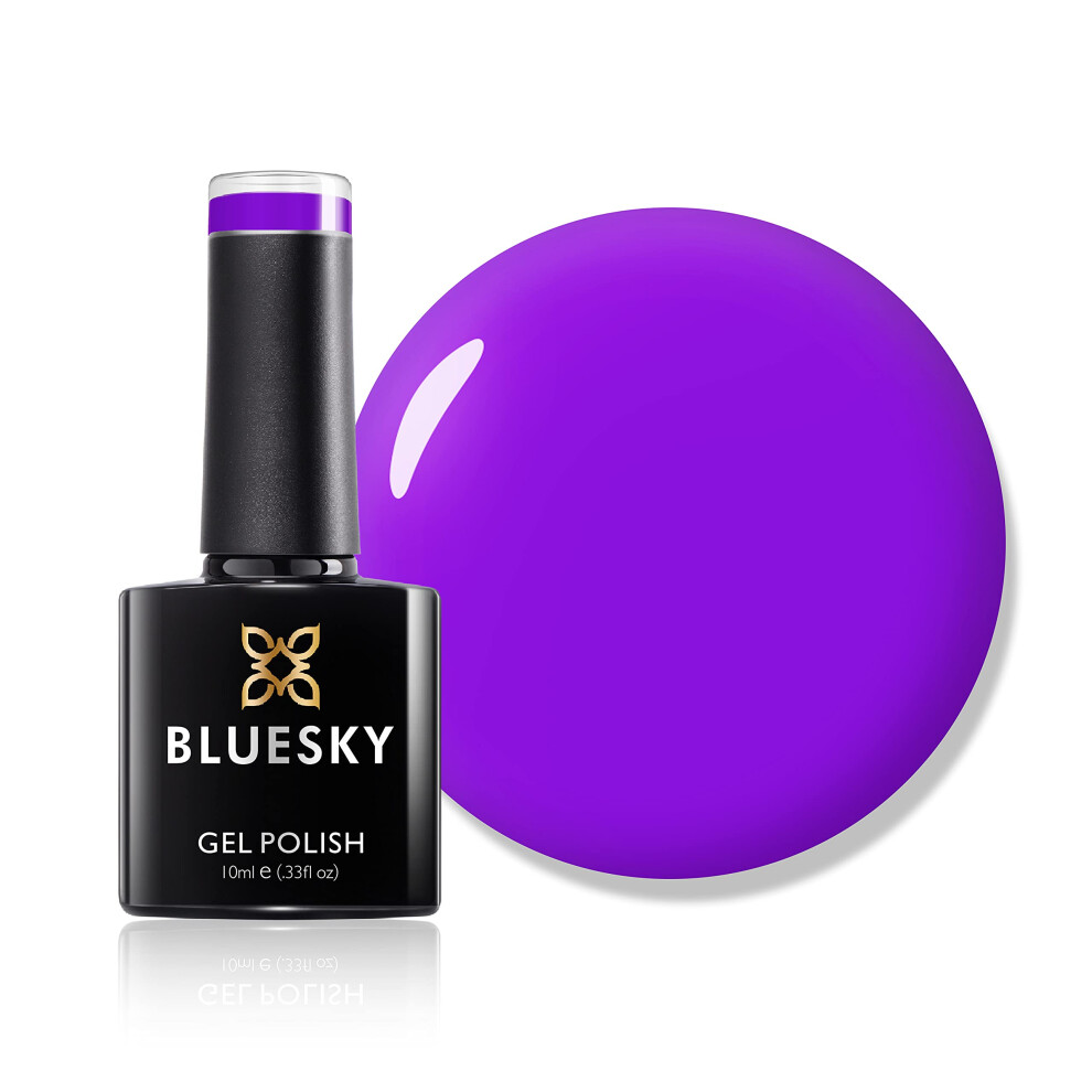 Bluesky Gel Nail Polish, Purple Ahoy A100, Amethyst, Dark, Purple, Long Lasting, Chip Resistant, 10 ml (Requires Drying Under UV LED Lamp)