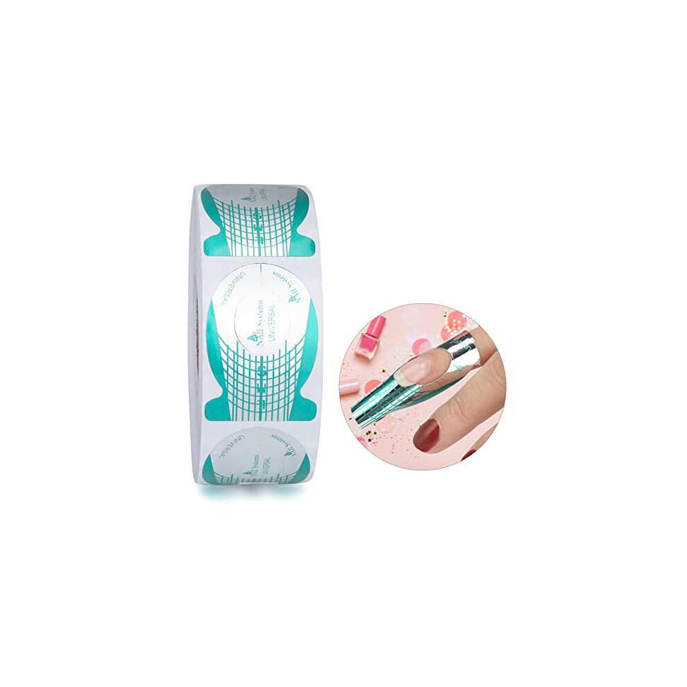 G2plus Paper Nail Forms For Gel Builder - 500Pcs Nail Extension Form Stickers - Adhesive Nail Builder Forms - Nail Paper Forms For Gel Nails Extension