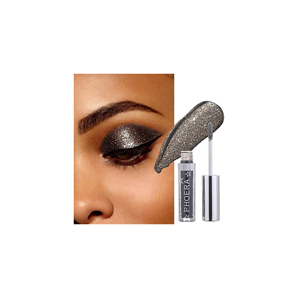 Phoera Aquapurity - Magnificent Metals Waterproof Liquid Glitter & Glow Eyeshadow Palette Shimmer Long Lasting Cosmetic Metallic Eye Shadow Pigment