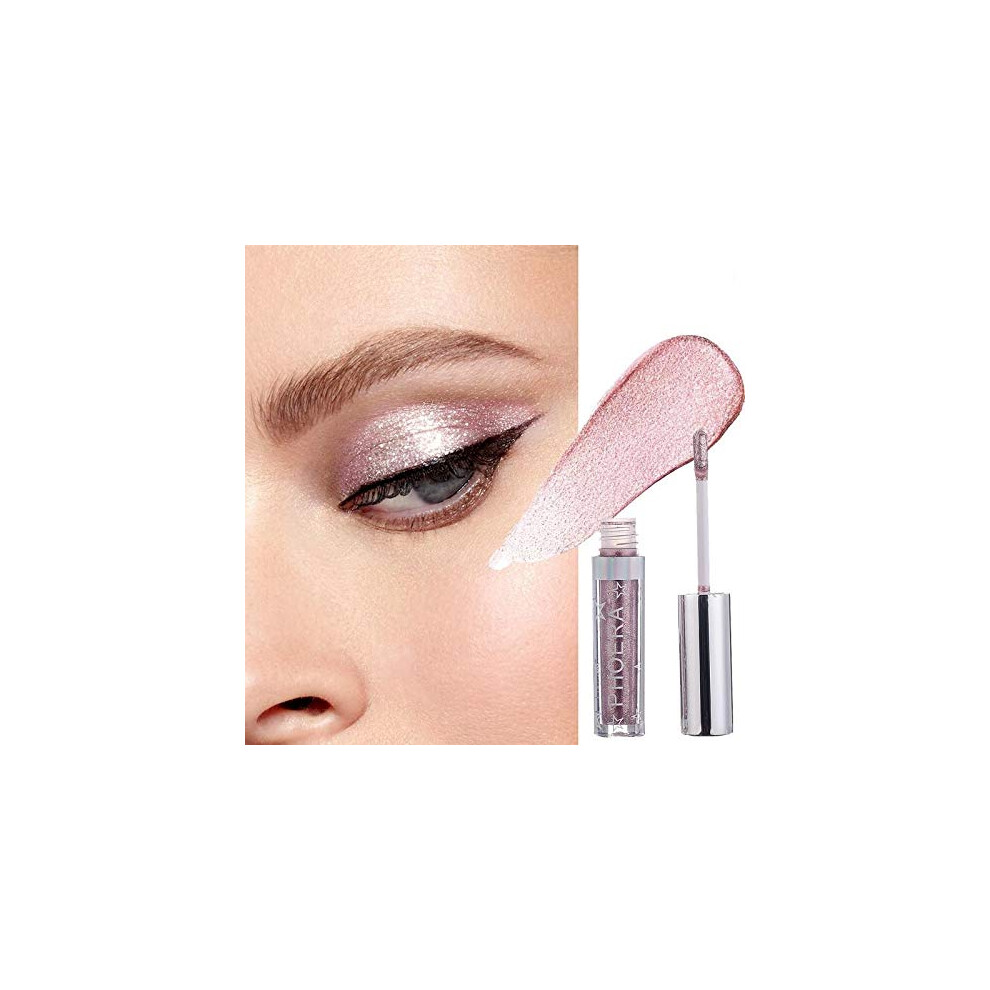 Phoera Aquapurity - Magnificent Metals Waterproof Liquid Glitter & Glow Eyeshadow Palette Shimmer Long Lasting Cosmetic Metallic Eye Shadow Pigment