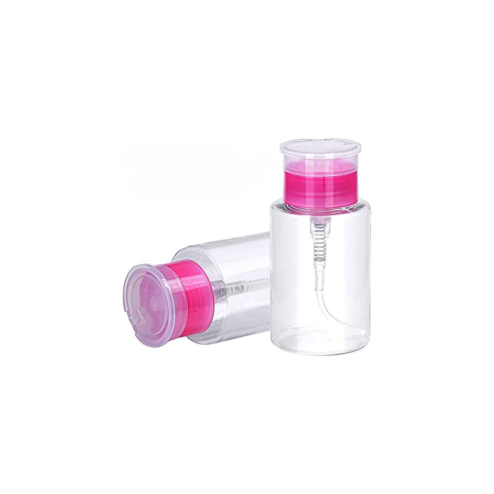 Wendergo Nail Polish Remover Pump Bottle Dispenser 180 Ml Push Down Cleanser Bottle Travel Empty Liquid Container For Nail Varnish Remover & Makeup Remover