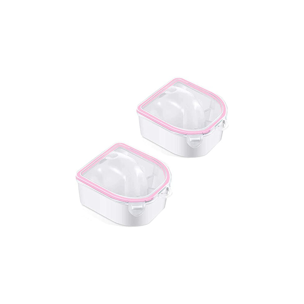 Congguan Pink 2 Pieces Nail Soaking Bowl Nail Spa Bowl Nail Art Remover Soak Soaker Treatment Bowl Used For Manicure Spa Tool (Pink)