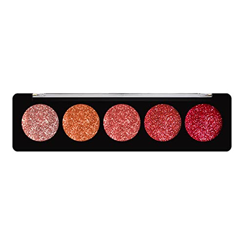 Profusion Cosmetics Ruby Gems 5 Shade Glitter Eyeshadow Palette 1