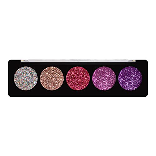 Profusion Cosmetics Amethyst Gems 5 Shade Glitter Eyeshadow Palette 1