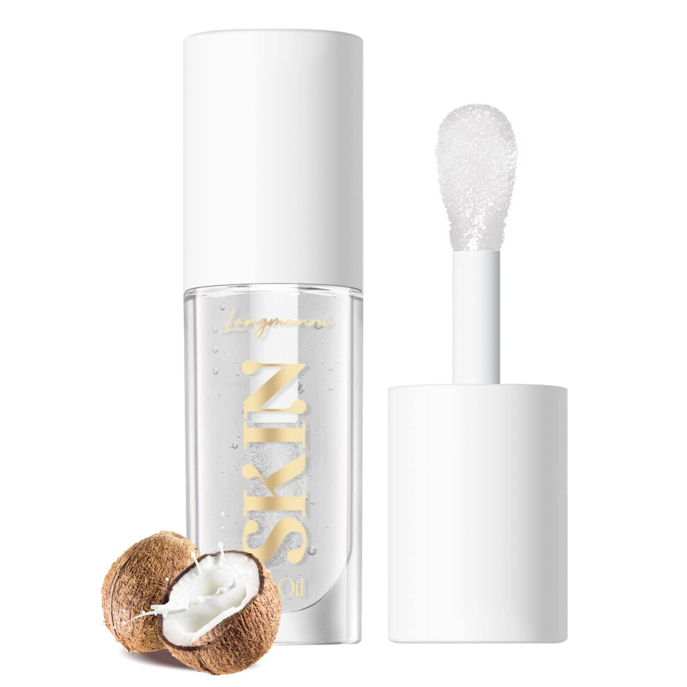 Langmanni Moisturizing Lip Oil,No-Sticky Lip Gloss Lip Balm Lip Care,Fruit Flavoured Lip Oil For Dry Lip's Moisturizing Hydrating And Nourishing