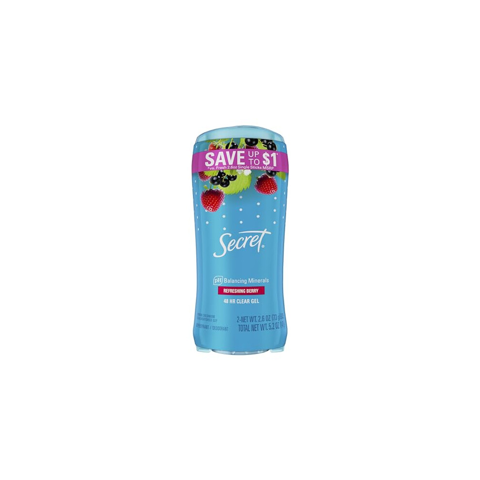 Secret Scent Expressions So Very Summerberry Clear Gel Antiperspirant/Deodorant, 160Ml (Pack Of 2), So Very Summerberry, 150Ml