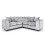 (Silver, 5 Seater Symmetrical Corner) Crystal Crushed Velvet Scatter Back Corner Sofa Range 1