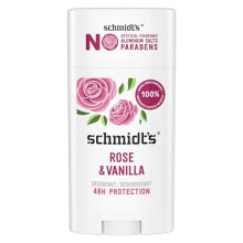 Schmidt's Rose and Vanilla Natural Deodorant Stick for Odour Protection and Wetness Relief 75 g