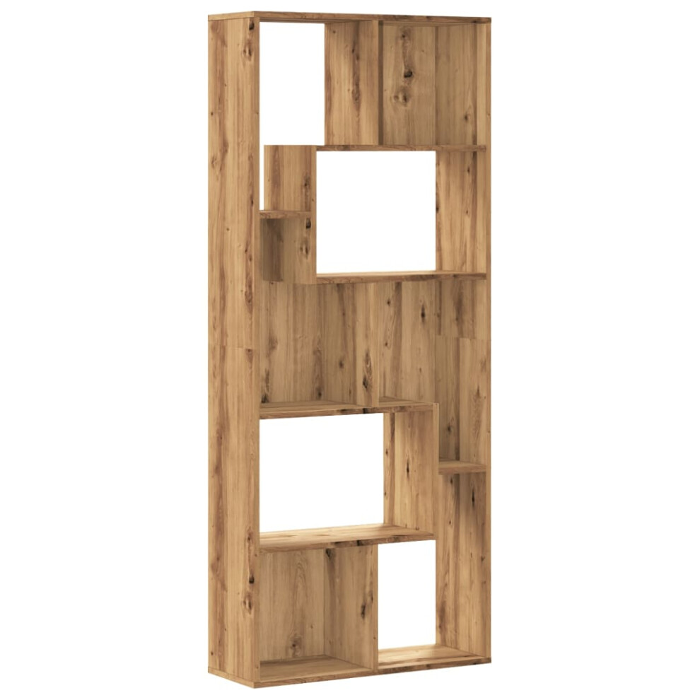 (artisan oak) vidaXL Book Cabinet Bookshelf Bookcase Storage Rack Book Stand Engineered Wood