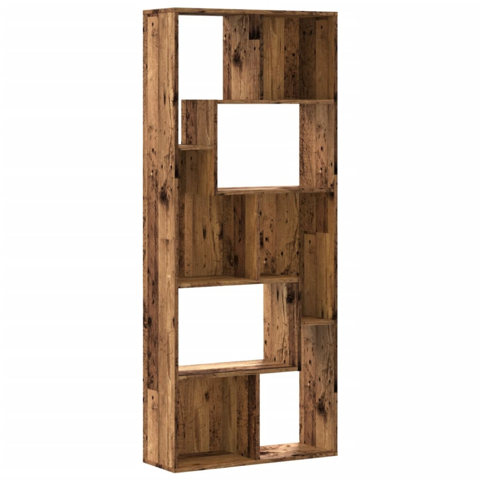 Vidaxl (Old Wood) Book Cabinet Bookshelf Bookcase Storage Rack Book Stand Engineered Wood Brown