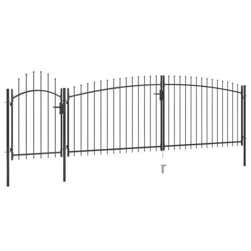 VidaXL vidaXL Gartentor Woerden mit Speerspitze 5x1,5 m Schwarz 1