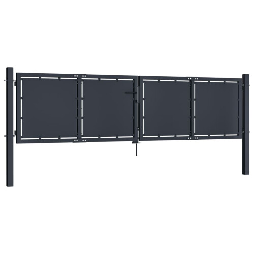 VidaXL vidaXL Gartentor aus Stahl 300 x 75 cm Anthrazit 1