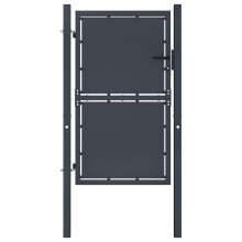 (100 x 125 cm) vidaXL Garden Gate Steel Anthracite Outdoor Fence Doors Patio Gate Multi Sizes
