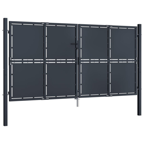 VidaXL vidaXL Gartentor aus Stahl 300 x 175 cm Anthrazit 1