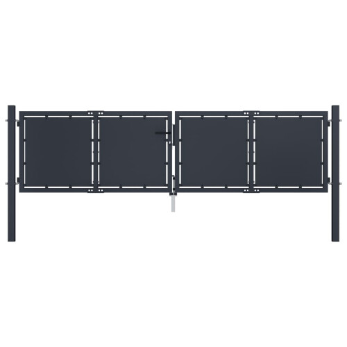 VidaXL vidaXL Gartentor aus Stahl 300 x 100 cm Anthrazit
