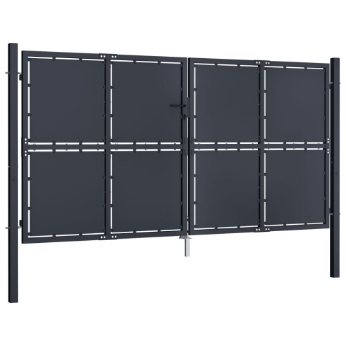 VidaXL vidaXL Gartentor aus Stahl 300 x 200 cm Anthrazit 1