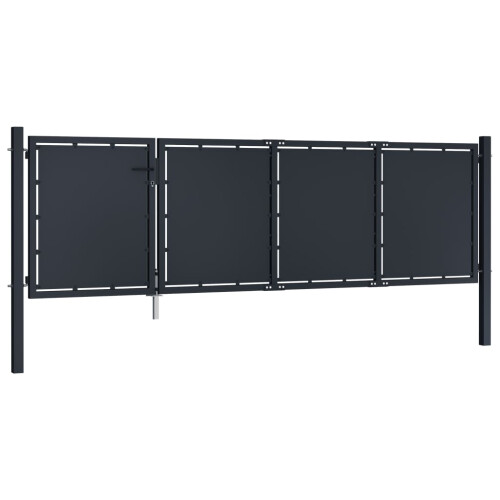 VidaXL vidaXL Gartentor aus Stahl 350 x 100 cm Anthrazit 1