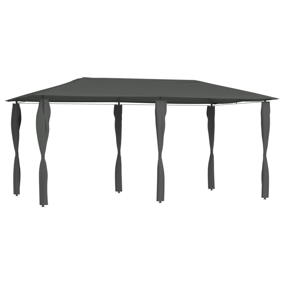 Vidaxl (Anthracite) Gazebo With Post Covers Canopy Shelter Garden Pavilion Sunshade Tent Anthracite