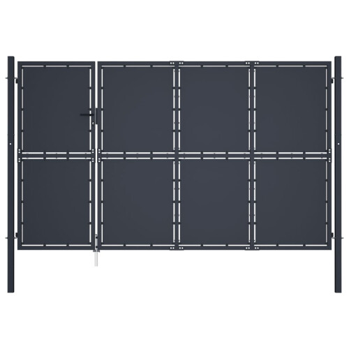 VidaXL vidaXL Gartentor aus Stahl 350 x 200 cm Anthrazit