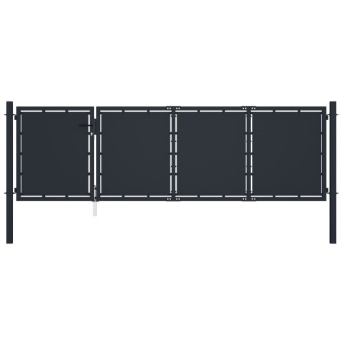 VidaXL vidaXL Gartentor aus Stahl 350 x 100 cm Anthrazit