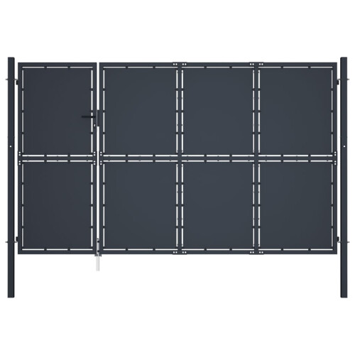 VidaXL vidaXL Gartentor aus Stahl 350 x 175 cm Anthrazit