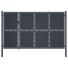 vidaXL Gartentor aus Stahl 350 x 150 cm Anthrazit
